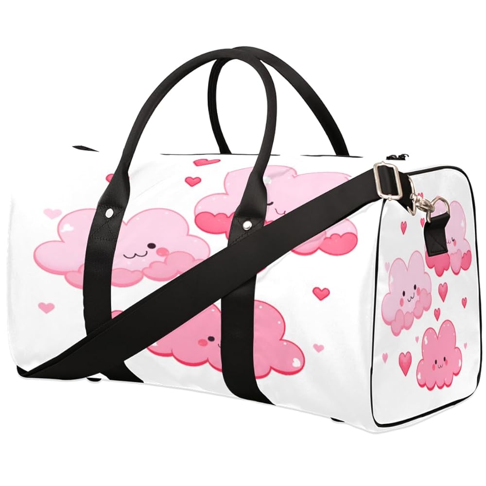 Amazon.com | Duffel Bags Cute Pinks Clouds Large Tote Bag